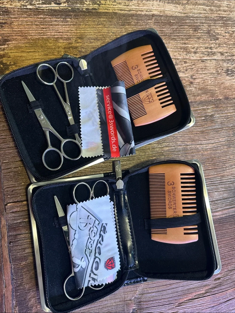 3 schwerter swords Men Grooming Travel Scissors & Comb Kit - 2 pack/kit bundle